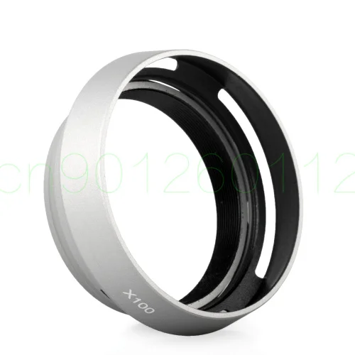 Черное серебряное кольцо адаптер для объектива 49 мм + металлическая бленда Fujifilm