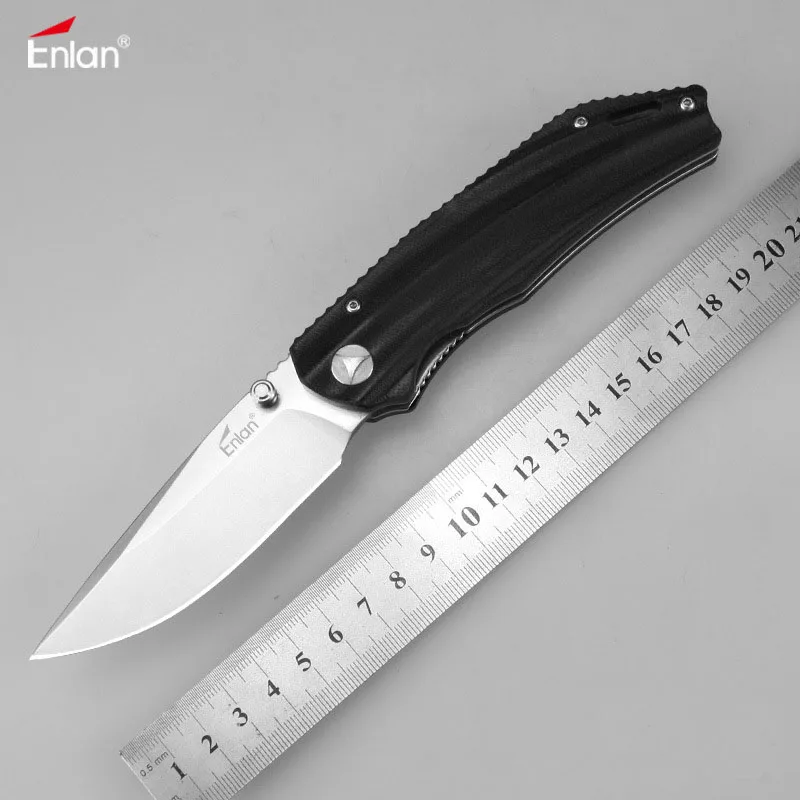

Enlan EW042 8Cr13Mov Black Blade G10 Handle Folding Knife Outdoor Collection Camping Hunting Survival Carving Bushcraft Knives
