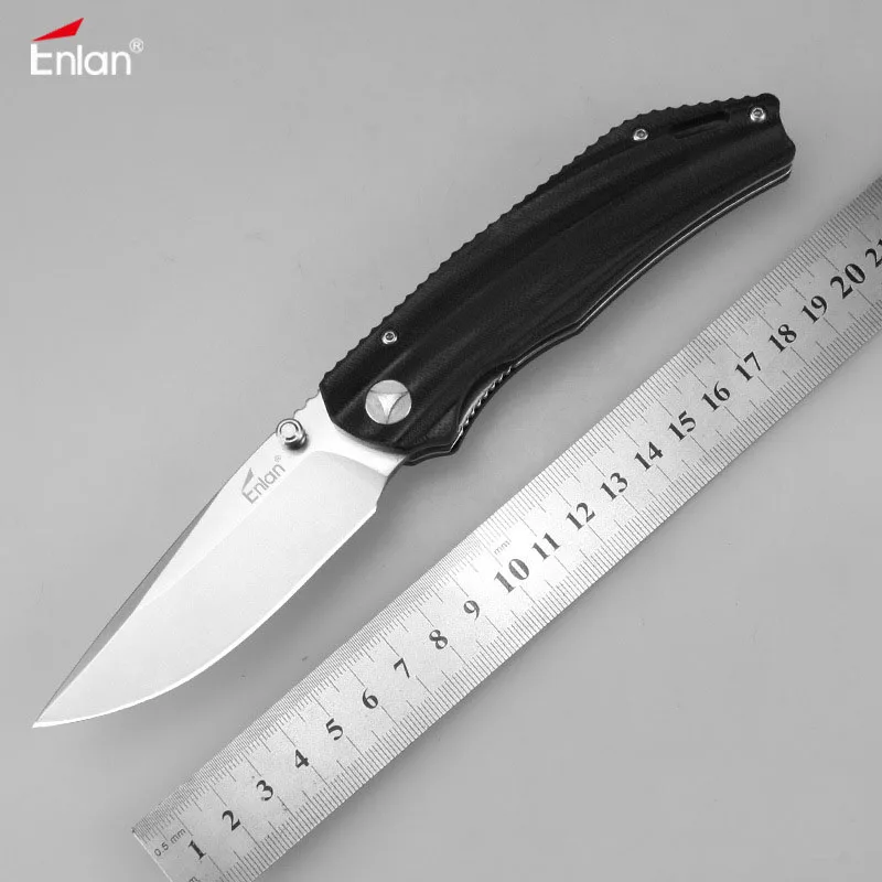 Складной нож Enlan EW042 8Cr13Mov Черное лезвие рукоятка G10 для кемпинга охоты выживания