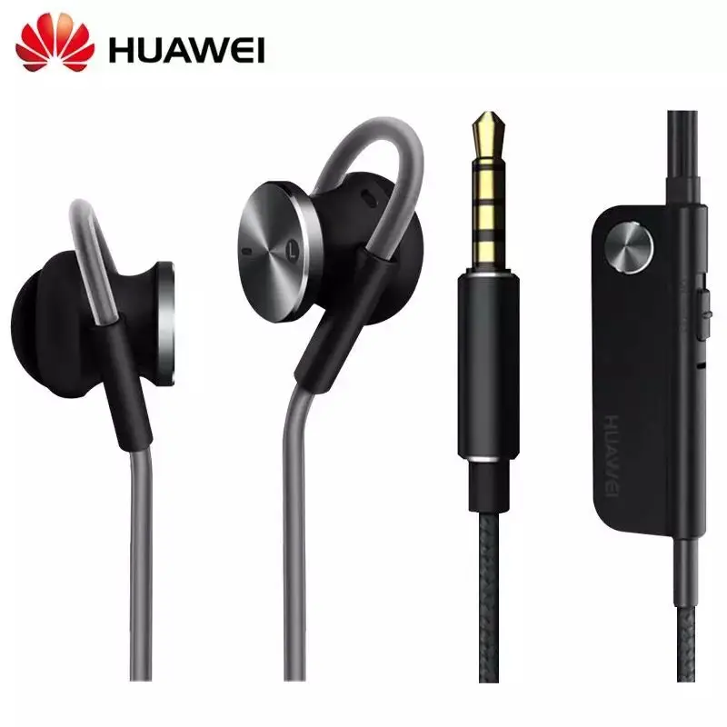 huawei активный шумоподавление наушники AM180 гарнитура HiFi с пультом дистанционного управления и микрофоном для телефонов huawei
