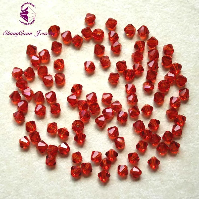 

Wholesale 300pcs AAA 5301 4mm Mixed colors Crystal Glass loose Bicone Beads for Jewelry Making