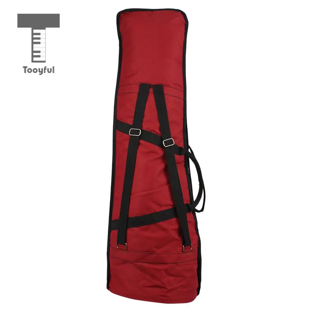 

Durable Oxford Fabric Tenor Trombone Shoulder Carry Gig Bag Musical Instrument Accessory Claret Color 91cm