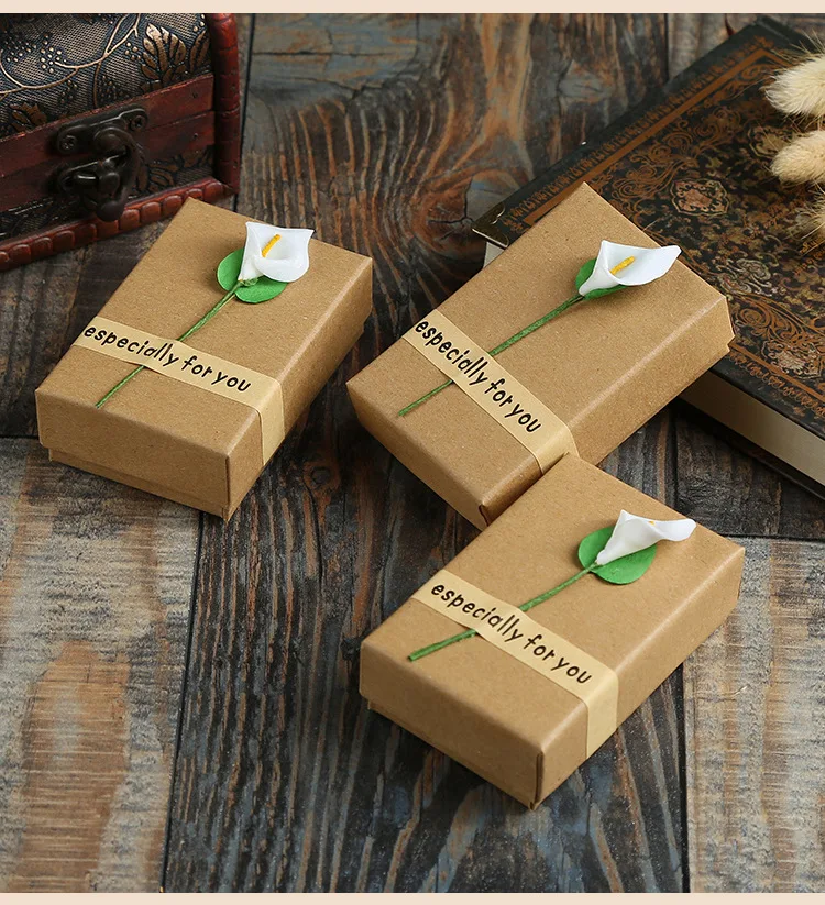 20 шт. Подарочная коробка из коричневой крафт бумаги 8 7*5 5*2 см|necklace box|necklace boxes