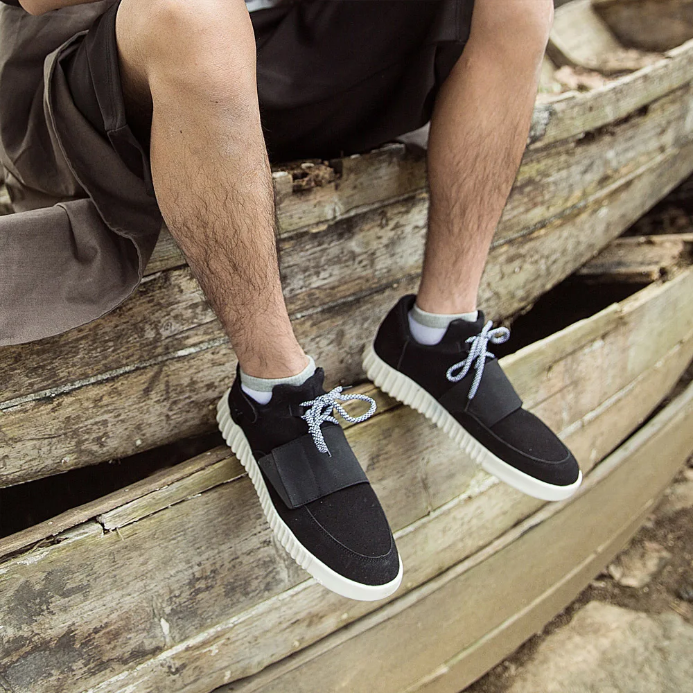 2016 г. Мужские Короткие полусапожки Носки цвет корейский тренд для отдыха низкие