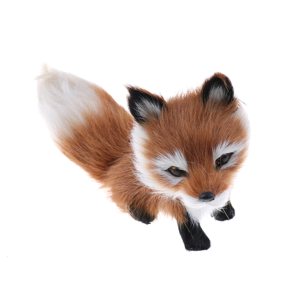 

1PCS mini squatting fox model Small simulation fox toy wedding birthday gift 12*6*8.5cm