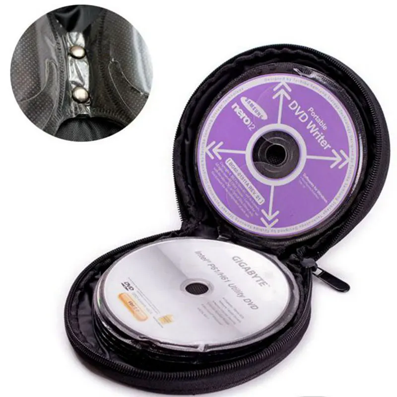 Ymjywl CD чехол емкостью 20 дисков высокое качество круглый DVD коробка сумка для