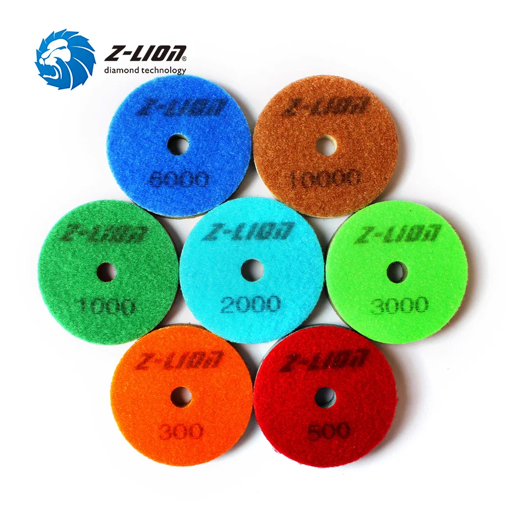 Z-LION 3 &quot7 шт./компл. Алмазная волокнистая губка полировальные колодки для