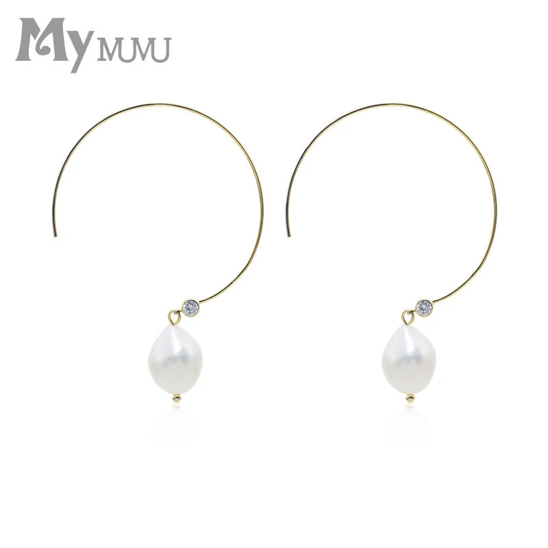 2020 модные трендовые большие серьги с искусственным жемчугом круглые