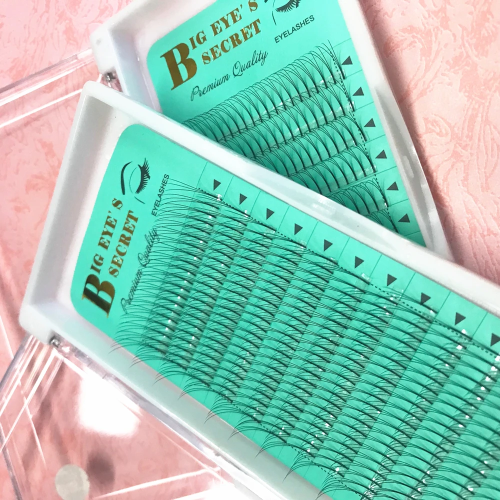 1Tray Wholesale Volume FANS 3 Clusters Eyelash Extensions 3D W Premade Fans Individual Lashes Customize Logo Free Shipping | Красота и