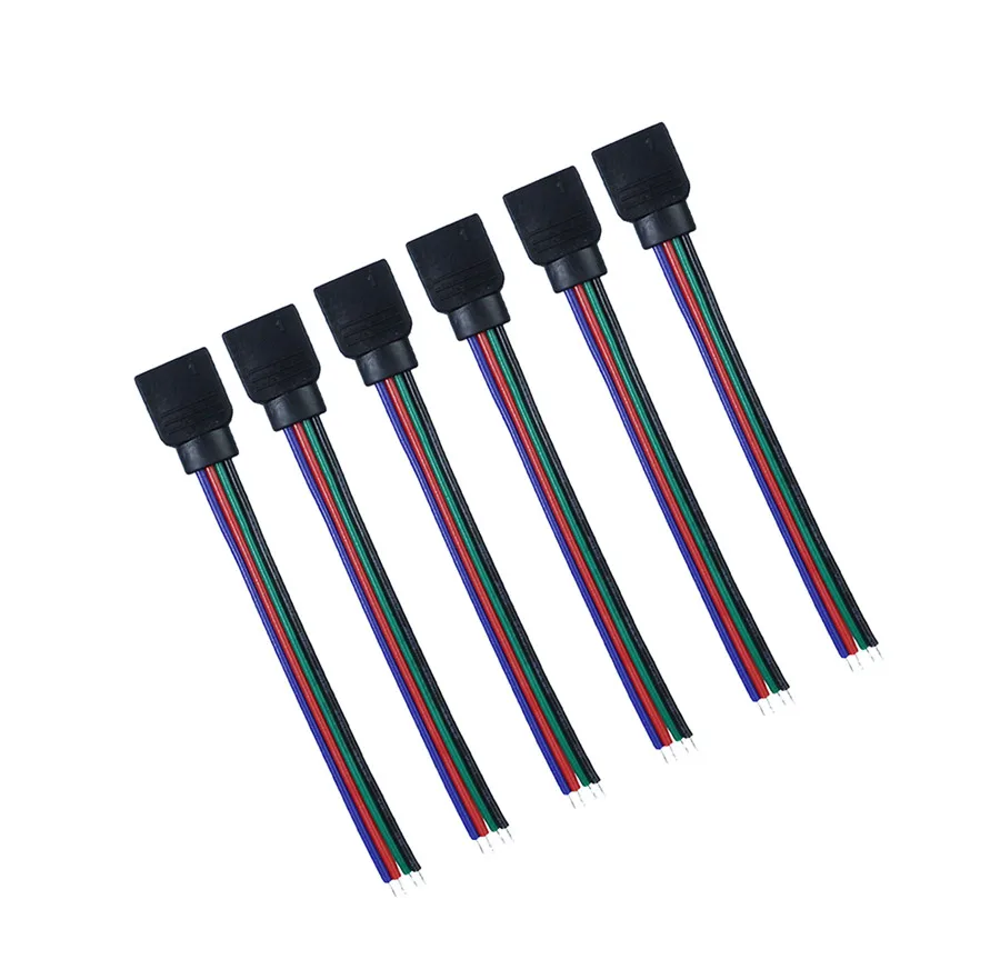 10 шт./лот RGB 4 контактный гнездовой разъем кабель для печатной платы провод гибкой