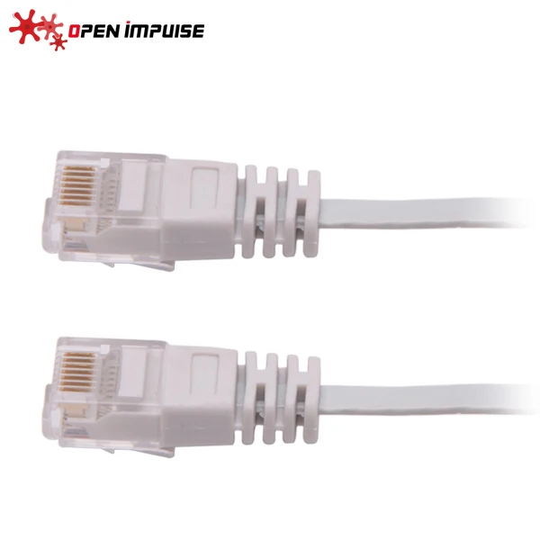 Открытый Impulse 2 м/6 6 футов Ультра тонкий Плоский CAT6 UTP Ethernet Патч Кабель серый