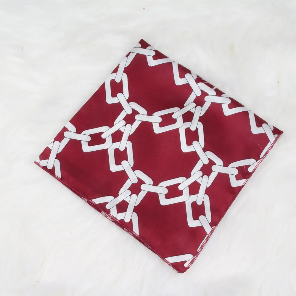 Женские клетчатые шарфы небольшие Квадратные платки с цепочкой шарф для волос