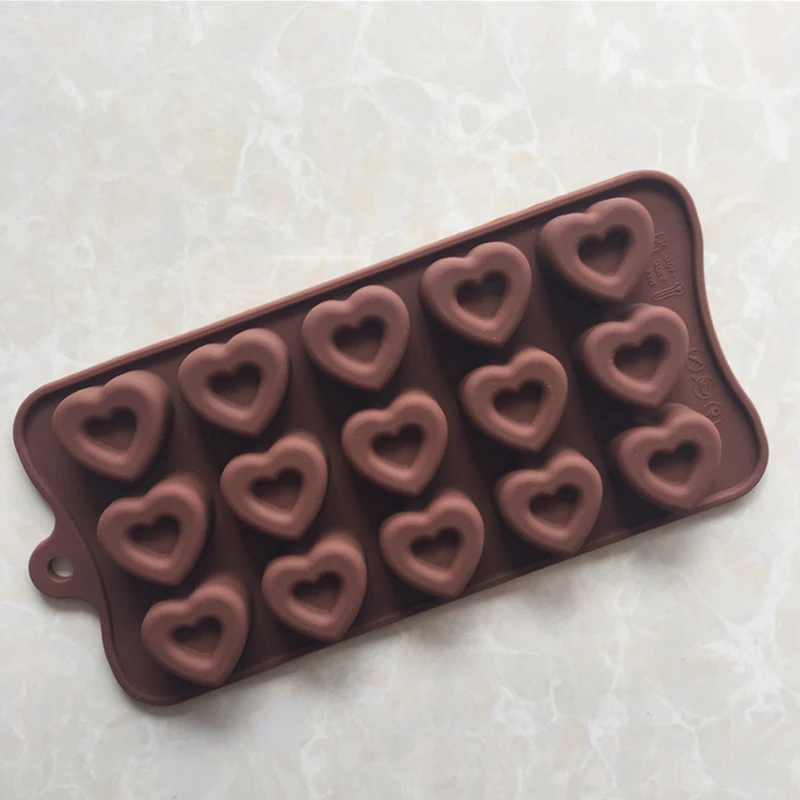 Форма сердца на День святого Валентина 15 сеток мини кубик конфеты шоколадная