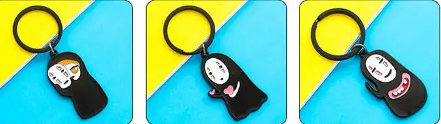 80 шт. японская студия Ghibli Хаяо Миядзаки аниме Унесенные призраками Kaonashi милый брелок без лица Железный брелок Подвеска детская игрушка