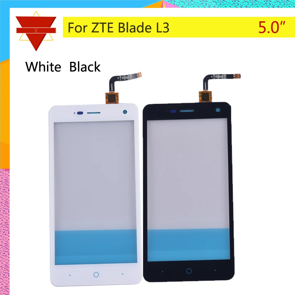 10 шт./лот сенсорный экран дигитайзер для zte Blade L3 T120500E1V1.1 или T120481E1V1.0 Сенсорная