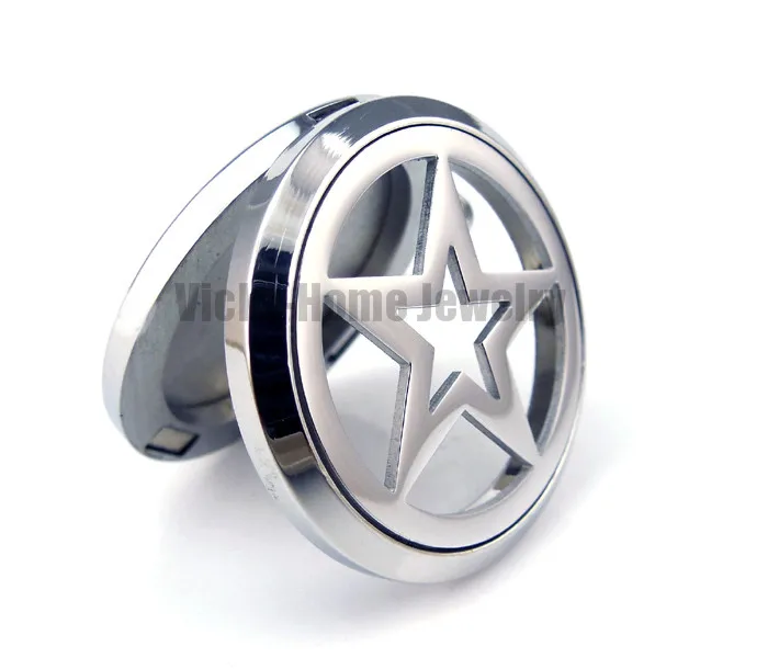 Круглая Серебряная звезда (30 мм) ароматерапия/эфирные масла духи диффузор