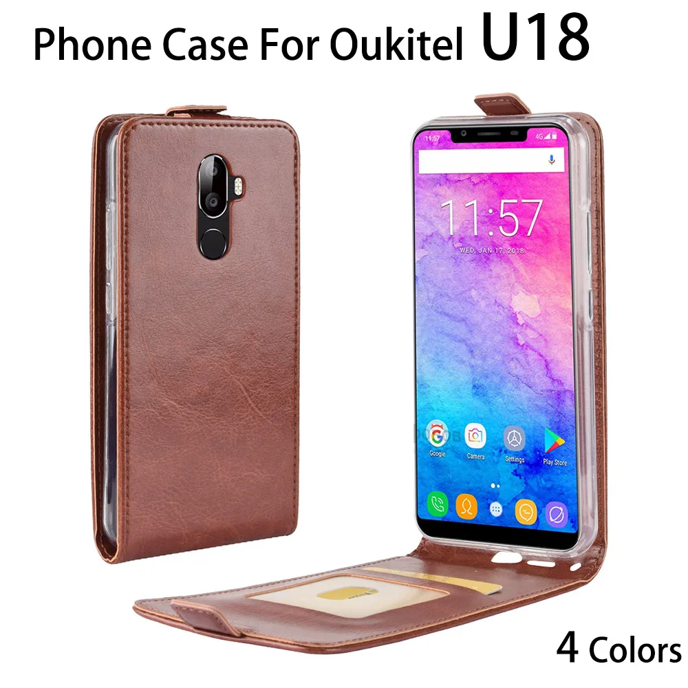 Oukitel U18 кожаный чехол с откидной крышкой для телефона деловые сумки чехол-кошелек