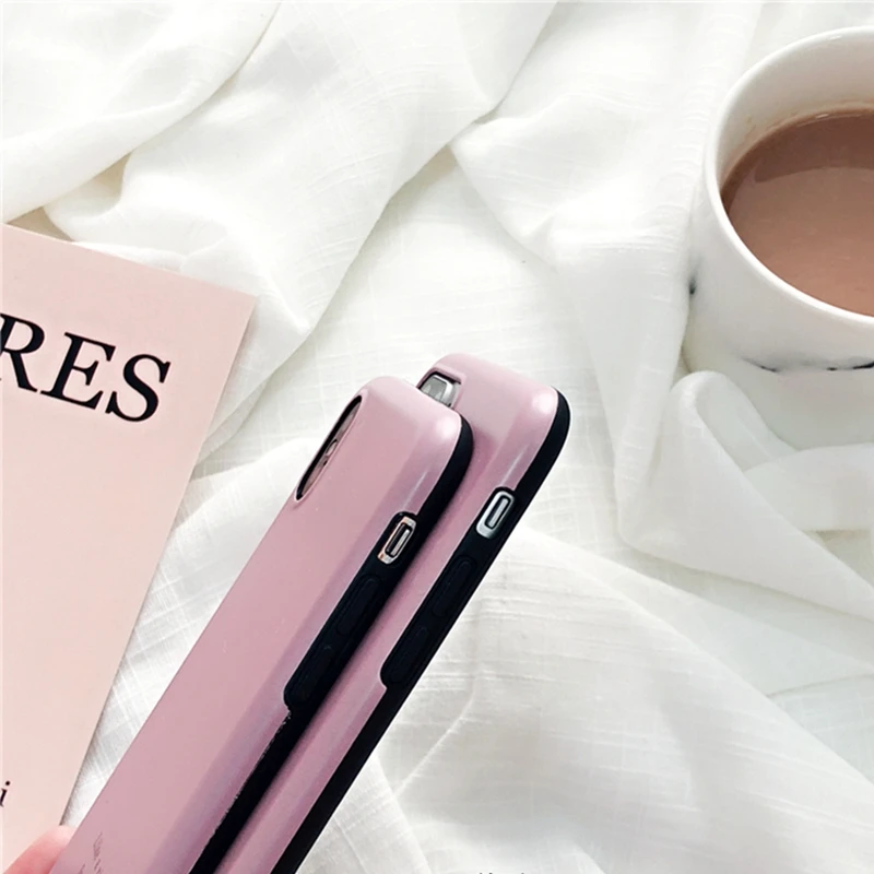 WMZSUCC Wholesale Matte Pink English Soft Phone Fitted Case Back Cover for iPhone X 8 8Plus 7 6 6s Plus |