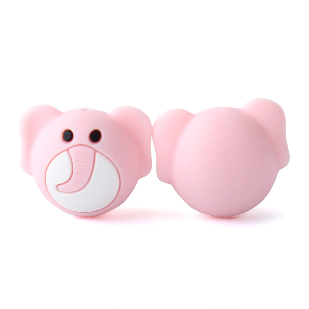58 Quartz Pink Keep& расти 10 шт. силиконовых кейсов слон шариков, не содержащих бисфенола-а, Еда Класс при прорезывании зубов жевательные, бусины Прорезыватели для зубов для соски для изготовления цепей - Цвет: 58 Quartz Pink