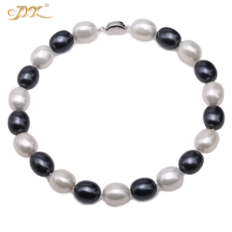 JYX жемчуг морской ракушки ожерелье ювелирные изделия 15*19 мм овальное Круглое