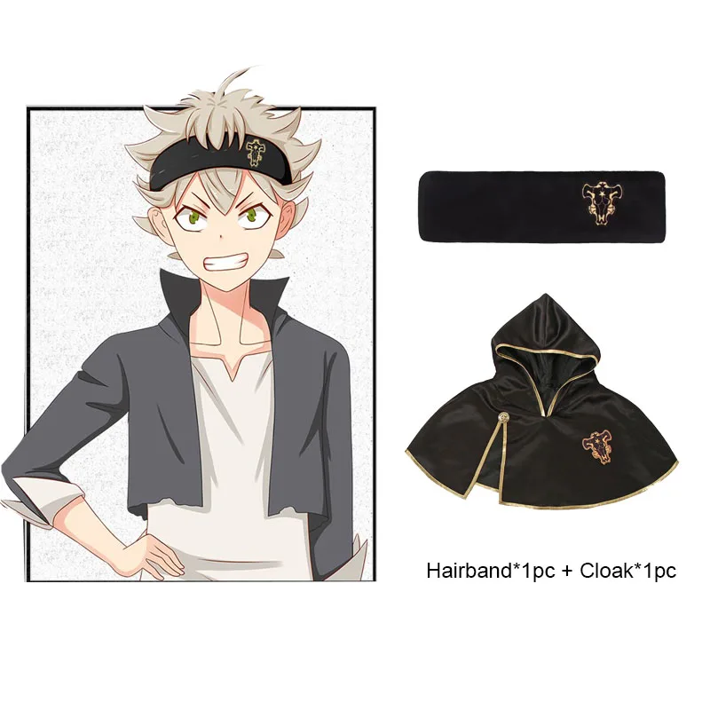 Повязка на голову с логотипом императора черного клевера накидка в виде быка