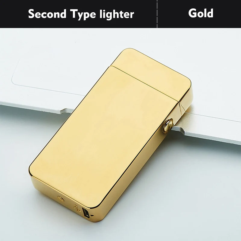 Электронная Usb зарядка двойная дуговая Зажигалка плазменная электронная импульсная Зажигалка сенсорный экран электронная зажигательная машина дуговая зажигалка - Цвет: As picture shows