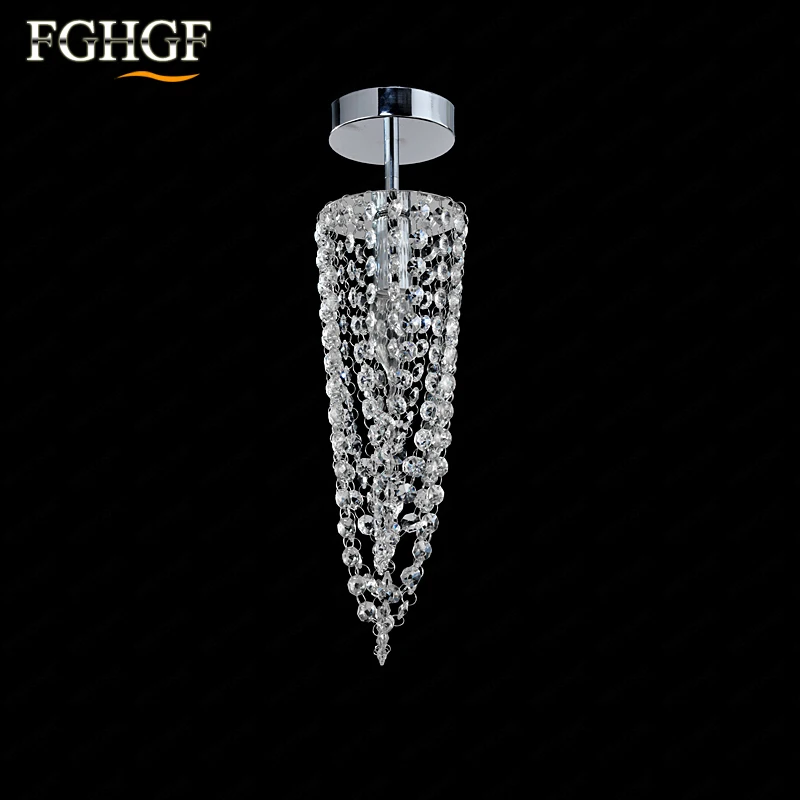 Маленький хрустальный потолочный светильник мини хрустальная лампа для