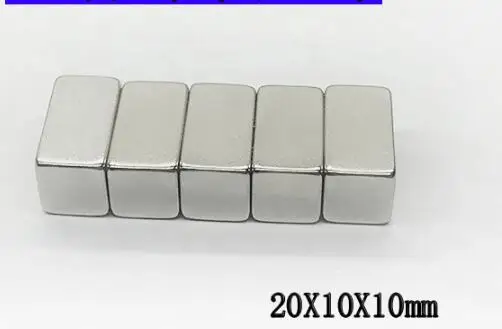 Мощный редкоземельный постоянный магнит 20x10x10 мм неодимовый для холодильника