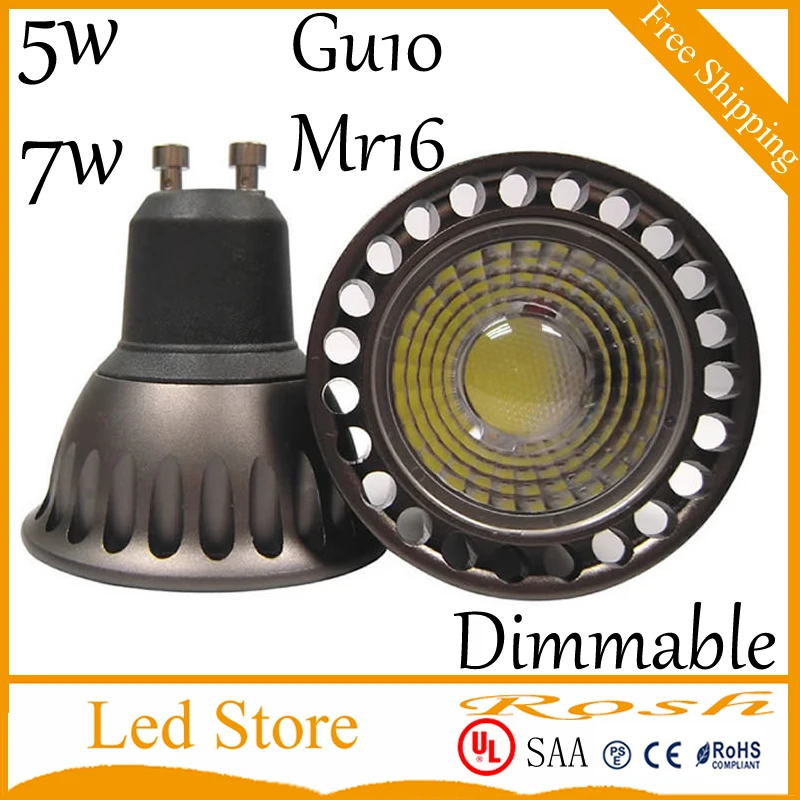 Led Bulb Gu10 Mr16 Cob Spotlight Dimmable 5w 7w 600lm spot Light LampDown AC85-265V OR 12V | Освещение