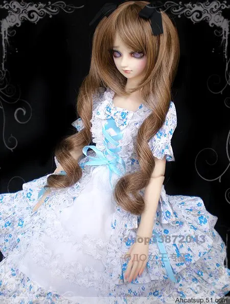 Одежда для куклы BJD/SD/небесно голубое цветочное кружевное платье принцессы