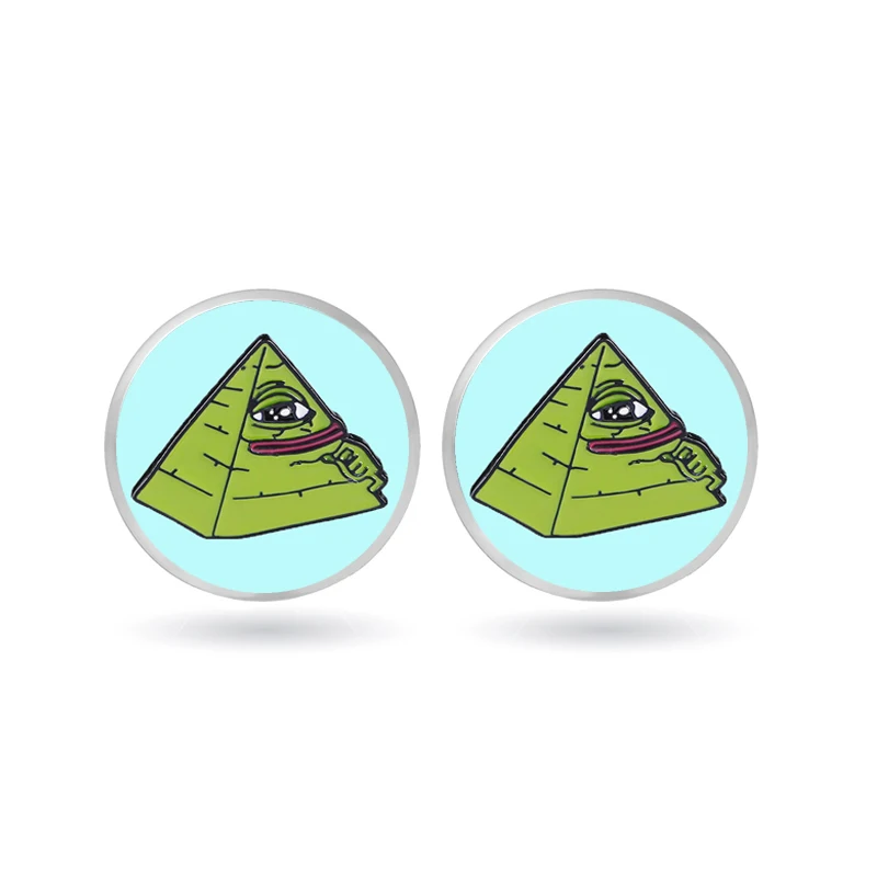 2018 new hot Frog Pepe Stud Earrings Feels Bad Man Sad Good Pop Culture Jewelry Christmas gift | Украшения и аксессуары