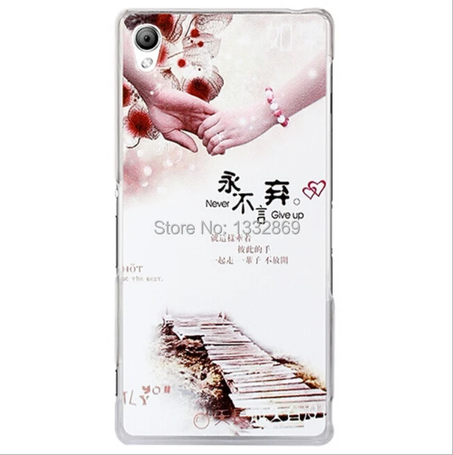 Cool Painting Case for sony xperia Z3 Eiffel Tower Red Lips Fashion Design Hard PC Protective Phone Cases back cover Colorful |