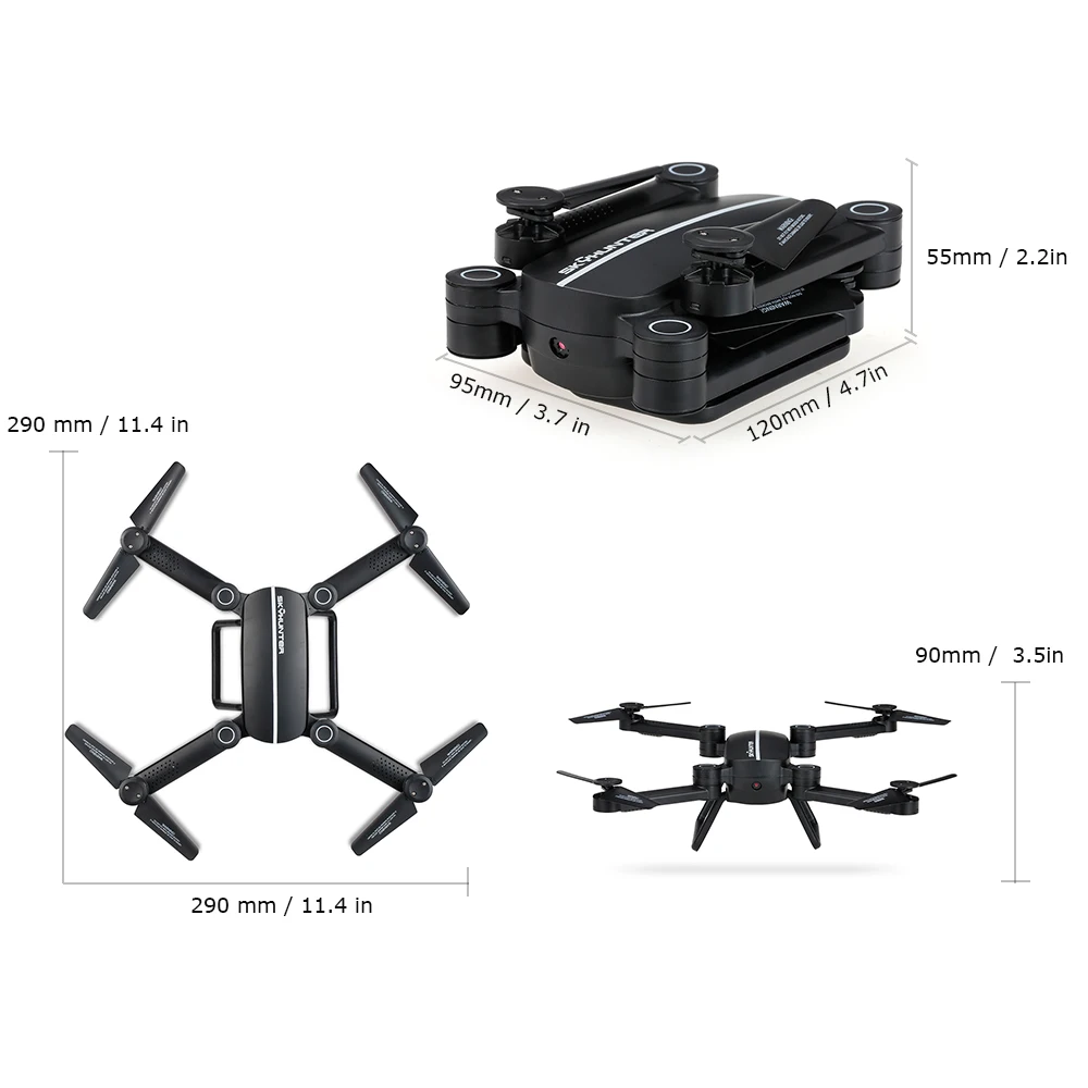 Мини Drone x8 Hunter Радиоуправляемый Дрон 2.4 ГГц 4 оси Вертолет игрушки складной с