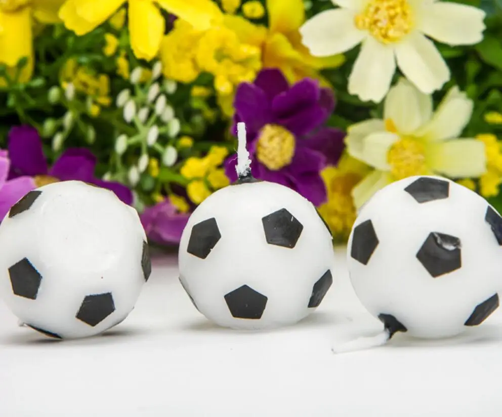 12 шт. свеча в виде футбольного мяча | Дом и сад