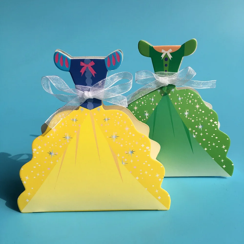 Платье для крещения конфетная коробка девочек Baby Shower пользу Коробки и сумки