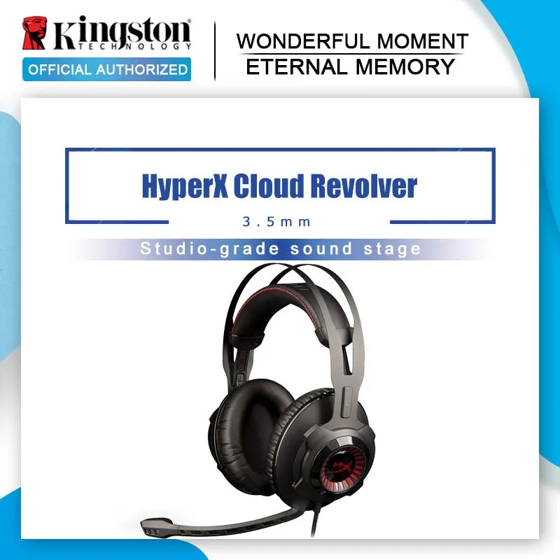 Оригинальный Kingston HyperX Cloud Revolver игровая гарнитура Черные наушники с микрофоном