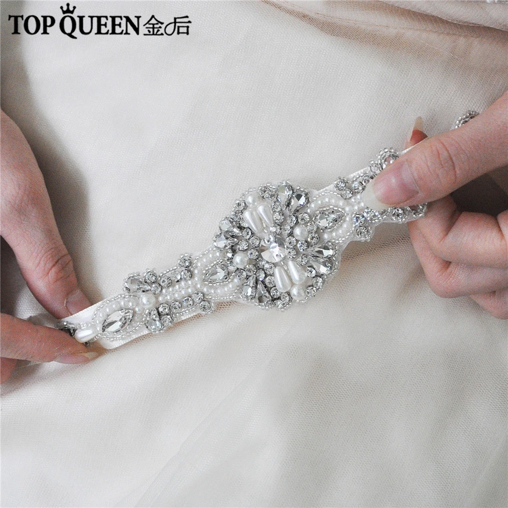 TOPQUEEN элегантные свадебные повязки на голову аксессуары для волос с бриллиантами