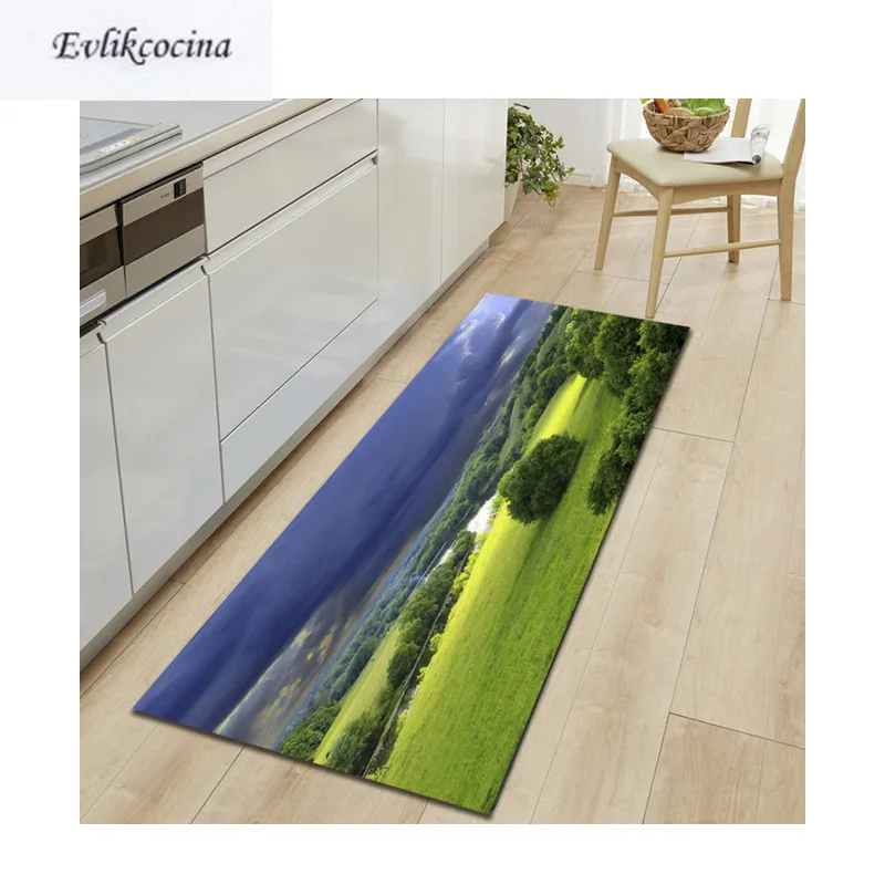 Бесплатная доставка коврик Blue Sky Grassland Впитывающий Коврик для салона ванной