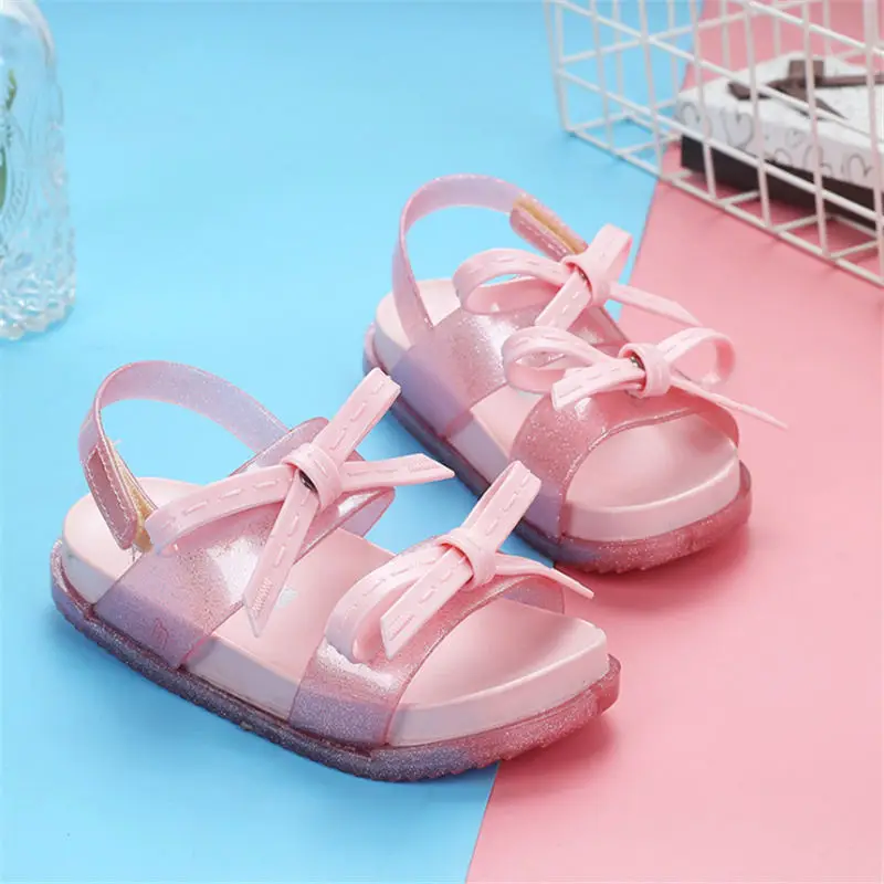 Mini Melissa/Новинка года; летняя прозрачная обувь для девочек и мальчиков; нескользящие пляжные сандалии для детей; обувь для малышей; мягкие сандалии; сандалии для девочек; обувь на плоской подошве