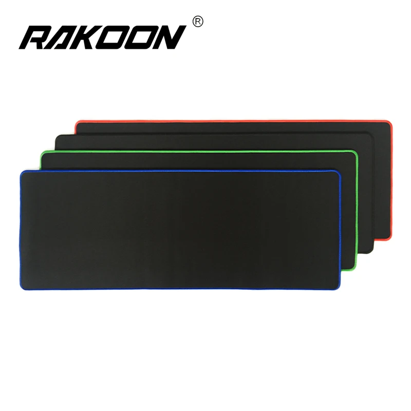 Большой игровой коврик для мыши Rakoon 30*80 см черный резиновый с