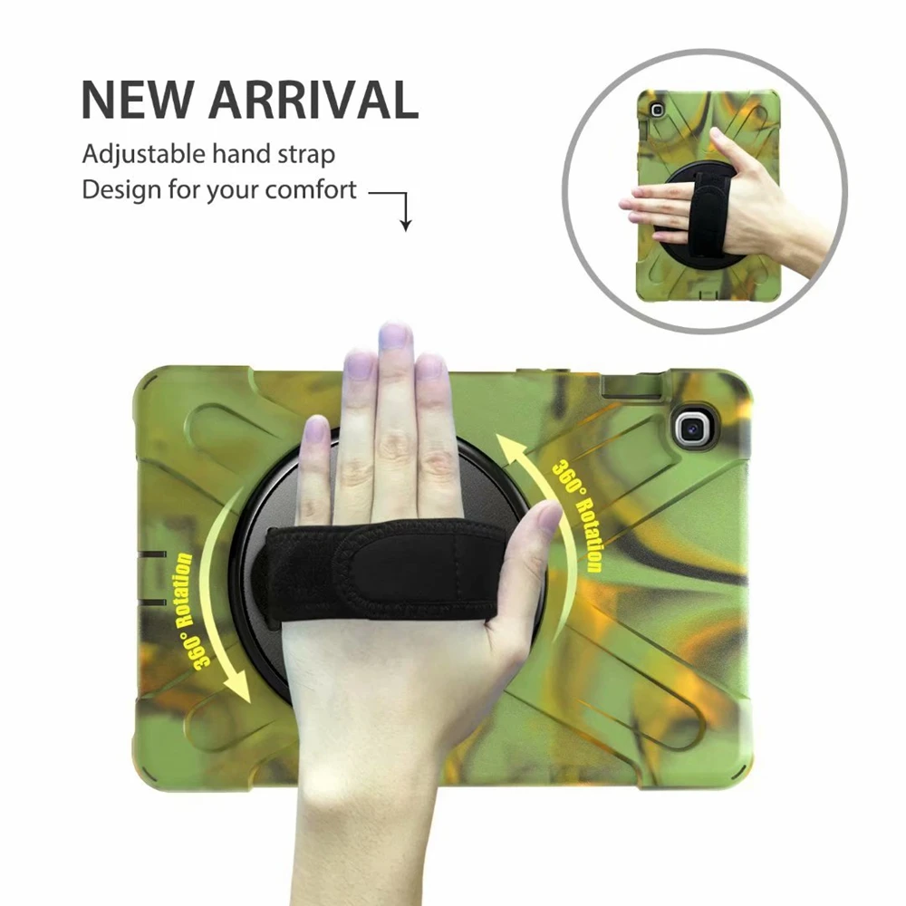 Противоударный детский силиконовый гибридный Чехол-подставка для планшета Samsung