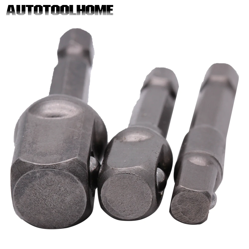 3 шт. 1/4" 3/8" 1/2" Адаптер переходной на Посадочный Присоединительный квадрат для электрической дрели или шуруповерта