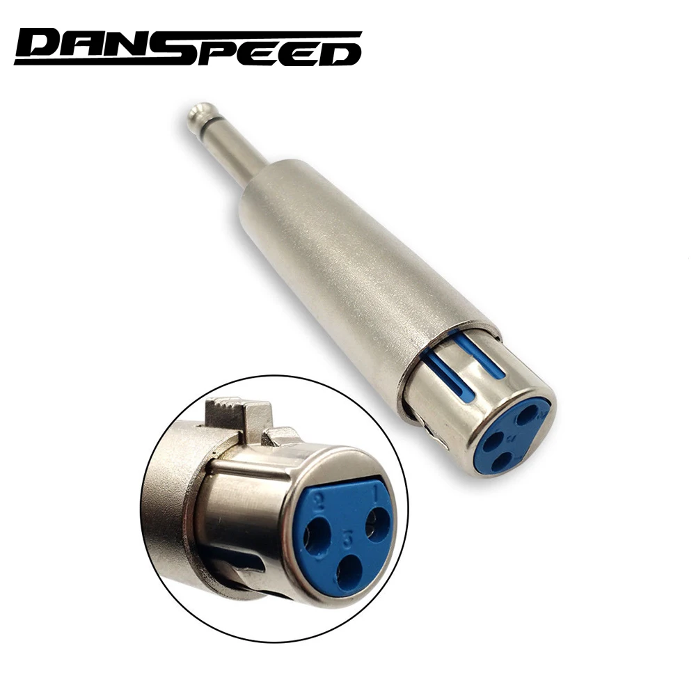 Danspeed 1 шт. 6.35 мм 1/4 &quotштекер для 3Pin XLR Гнездо аудио адаптер микрофона|plug male|plug 6.35mmplug
