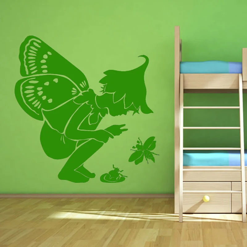 Голая нога сказочные и насекомые наклейка на стену детская комната Настенный