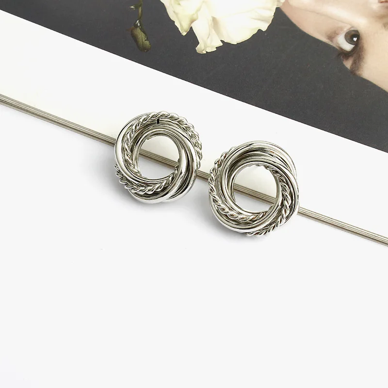 Полые Винтаж заявление 2019 сплав новый Мода простой кисточка штифт серьги