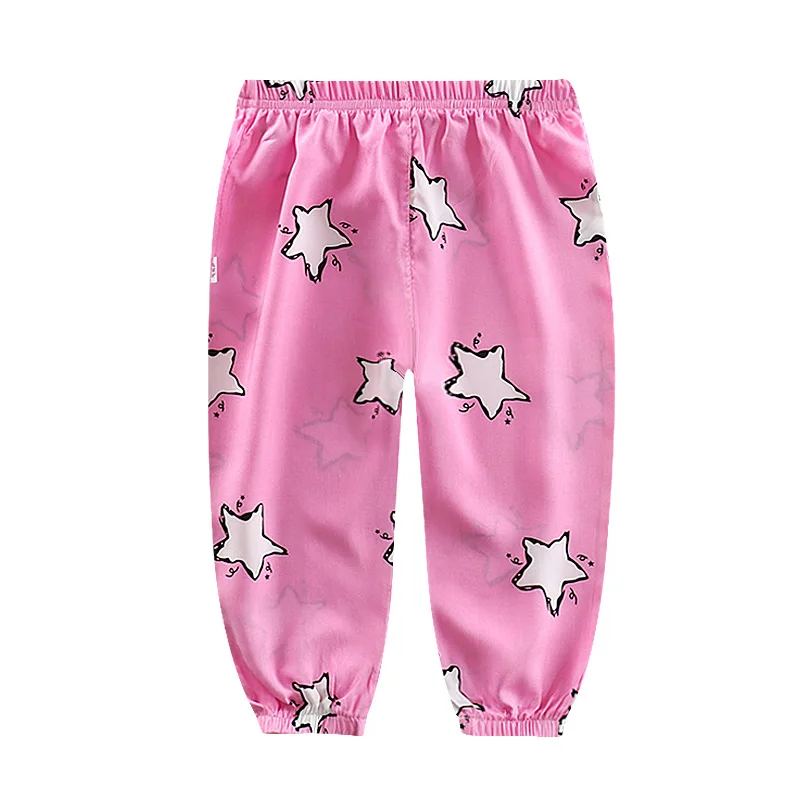 Детские длинные штаны с героями мультфильмов хлопковые весенние Широкие для