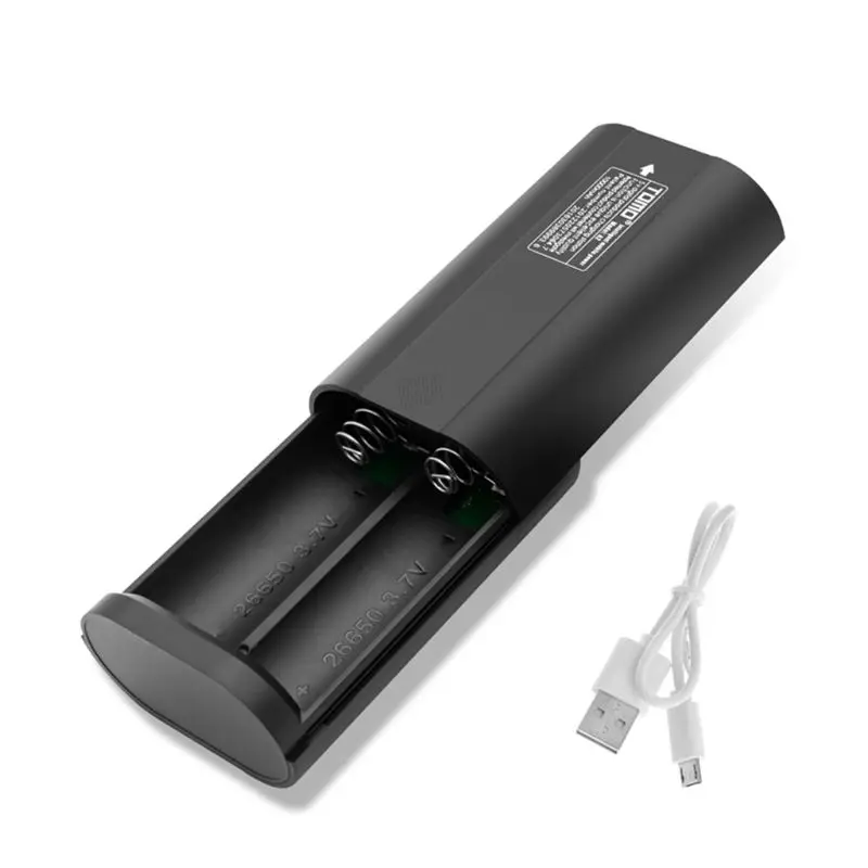 Черный Зарядное устройство, внешний аккумулятор, анти-реверс, двойной USB 18650, 26650, батареи, коробка, светодиодный светильник-индикатор для iPhone, iPad, samsung, Xiaomi - Цвет: Черный