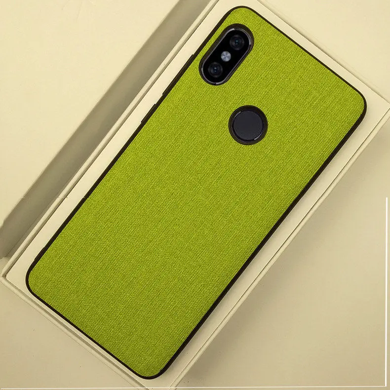 xiaomi redmi S2 Edition Case Fabric Hard PC Luxury Retro Cloth Leather Soft TPU Edge For |