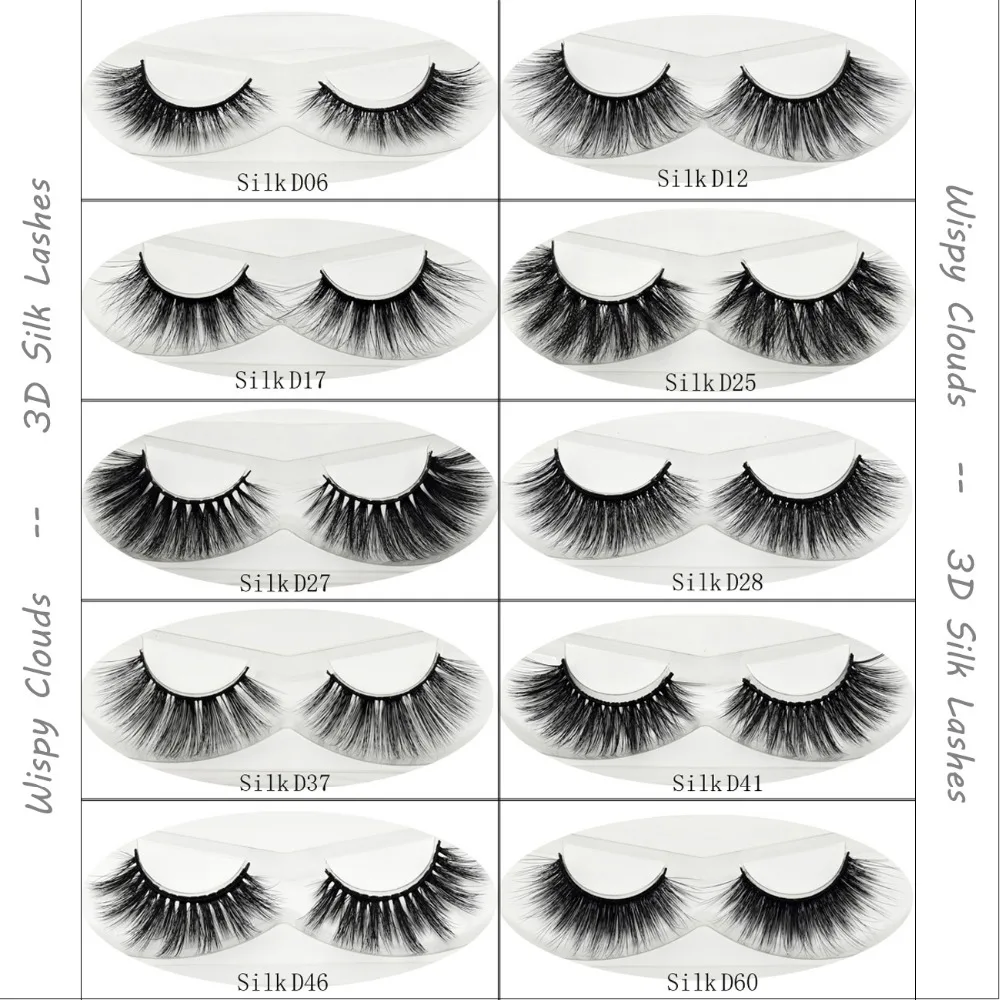 Visofree 3D шелковые ресницы Толстые 100% ручной работы завитые Искусственные