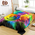 Постельное белье с разноцветными розами, постельное белье с 3D принтом, Двухслойное постельное белье с цветочным принтом